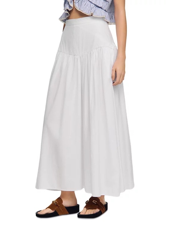 Sandro Dresses & Skirts - Aleonor Poplin Side Tie Maxi Skirt